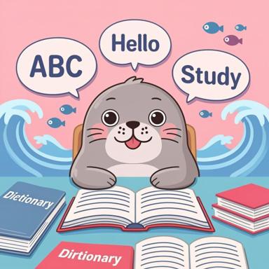 Foca estudiando inglés